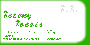 heteny kocsis business card